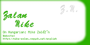 zalan mike business card